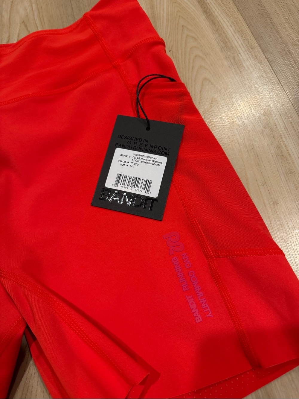 NWT Bandit WOMEN'S VANISHER™ 5" HIGH WAIST COMPRESSION SHORTS - POPPY